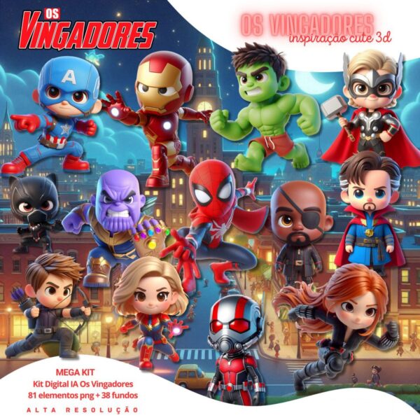 Cliparts Vingadores Png Imagens Baby 3D Cute Bebês