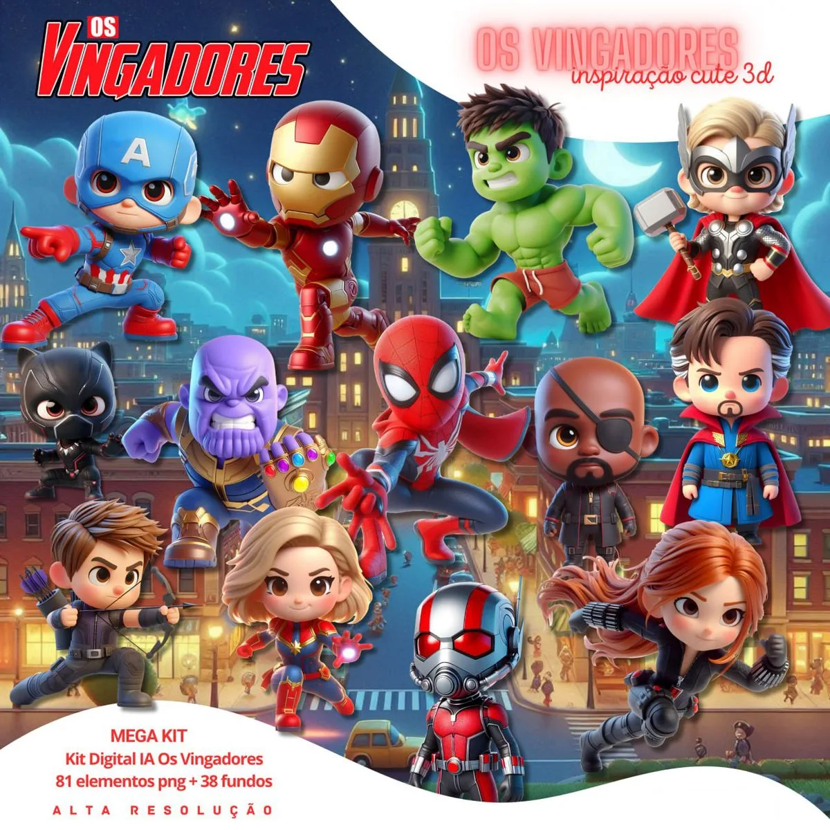 Cliparts Vingadores Png Imagens Baby 3D Cute Bebês