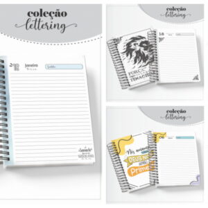 Coleção Agendas Lettering Masculino - Arquivo Digital