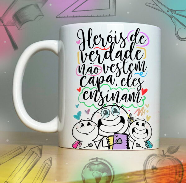 Coleção Artes para Sublimação Caneca Prof