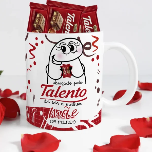 Coleção de Arte para Caneca Dia das Mães - Flork Chocolate