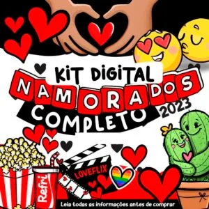 Coleção Dia dos Namorados 2023 Ilustrações Frases Arq. Corte