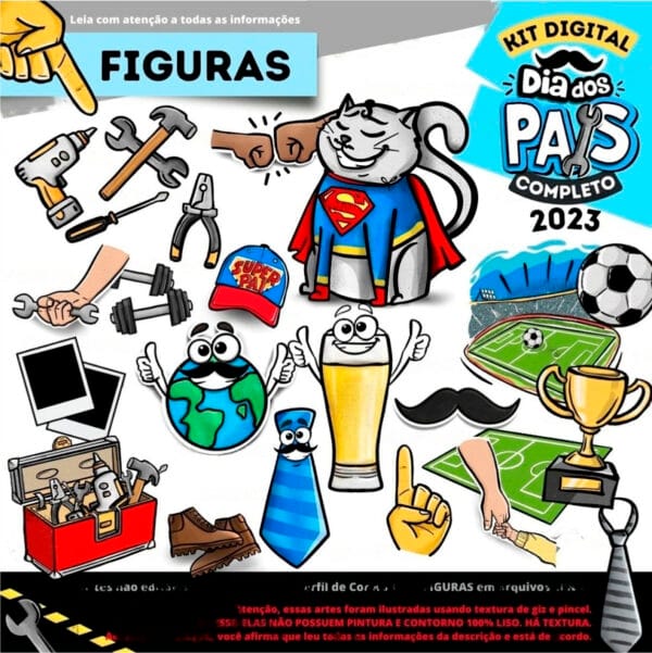 Coleção Dia dos Pais 2023 Ilustrações P Personalizados