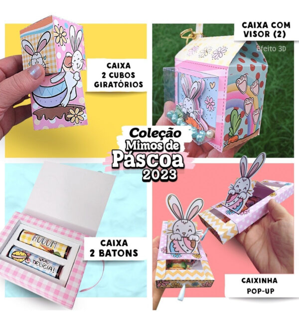 Coleção Mimos De Páscoa 2023 Frases Ilustrações Embalagens