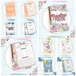 Cadernos de receitas de Páscoa com capas coloridas e temas variados