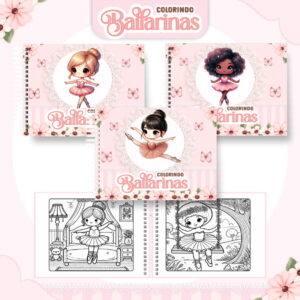 Colorindo Book Bailarinas - Arquivo Digital
