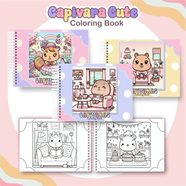 Coloring Book Capivara Menina