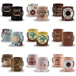 Combo 14 Estampas Caneca Cafe Arquivos Em Corel Cdr 10