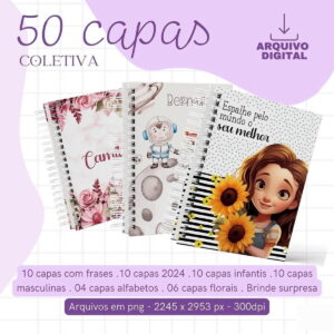 Combo 50 Capas Encadernação - Arquivo Digital