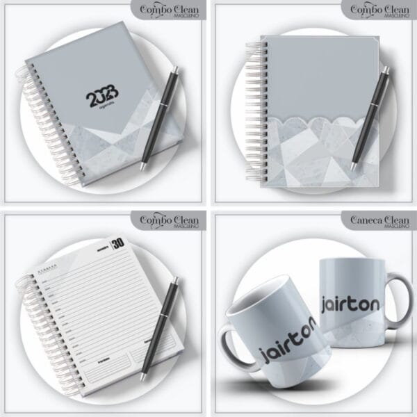 Combo Agendas Clean Masculina 2023