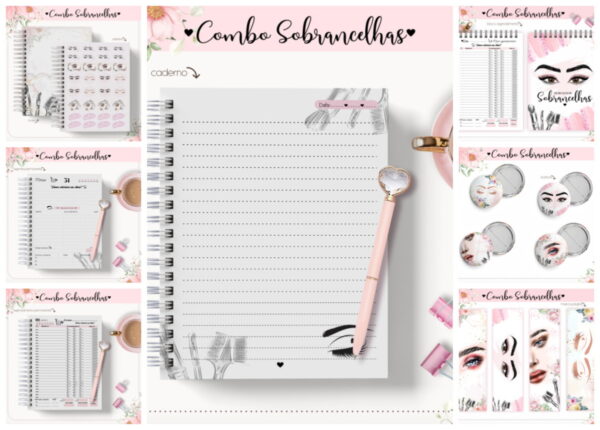 Combo Agendas Sobrancelhas