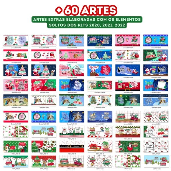 Combo Artes Caneca Natal +140 Estampas Tema Natalino Em Png