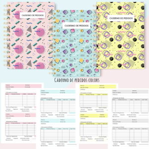 Combo Caderno Meus Pedidos Candy Color