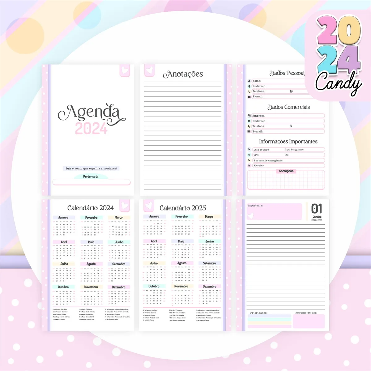 Combo Encadernação: Candy 2024