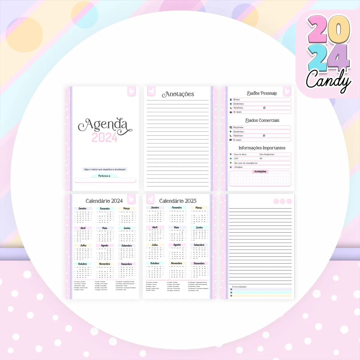 Combo Encadernação: Candy 2024