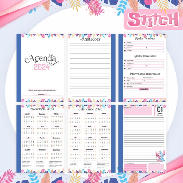 Combo Encadernação: Stitch