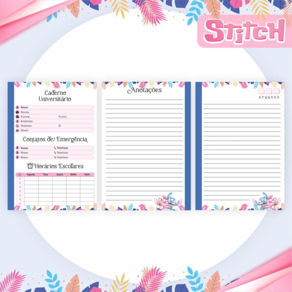 Combo Encadernação: Stitch