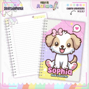Combo Escolar Cachorrinha - Arquivo Encadernação