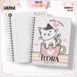 Combo Escolar Gatinha - Arquivo Encadernação