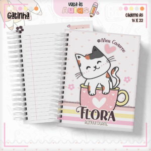 Combo Escolar Gatinha - Arquivo Encadernação