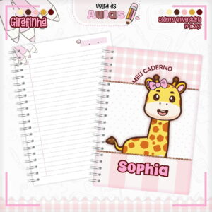 Combo Escolar Girafinha - Arquivo Encadernação