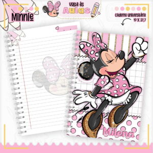 Combo Escolar Minnie - Arquivo Encadernação 19 Combo Escolar Minnie - Arquivo Encadernação