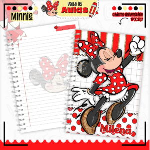 Combo Escolar Minnie Vermelha - Arquivo Encadernação