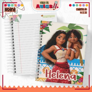 Combo Escolar Moana - Arquivo Encadernação 8 Combo Escolar Moana - Arquivo Encadernação