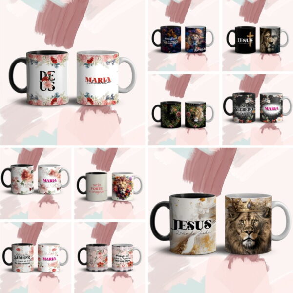 Combo Estampas Canecas Cristã