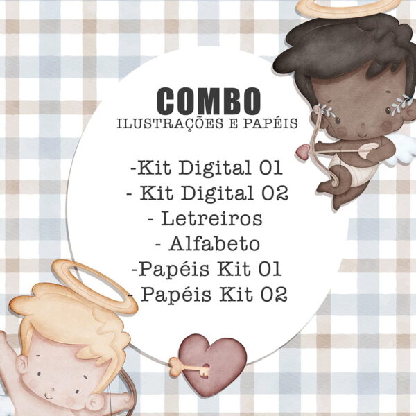 Combo Falling in Love Ilustrações Dia dos Namorados Cute