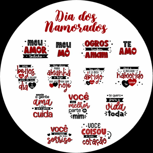 Combo Lettering Dia dos Namorados