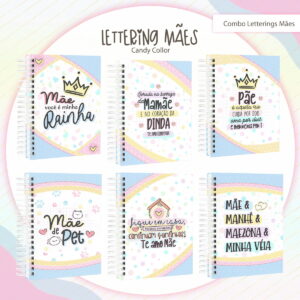 Combo Lettering Mães - Arquivo Digital