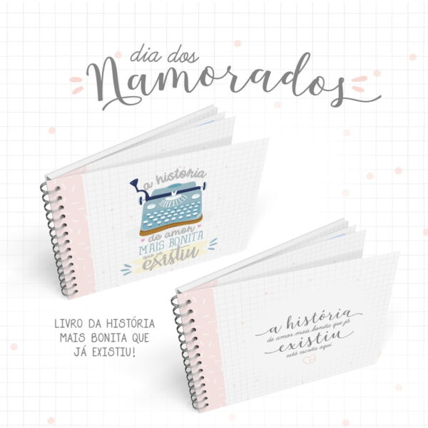 Combo Livro e Cadernos Dia dos Namorados