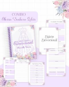 Combo Nossa Senhora Lilás - Encadernação
