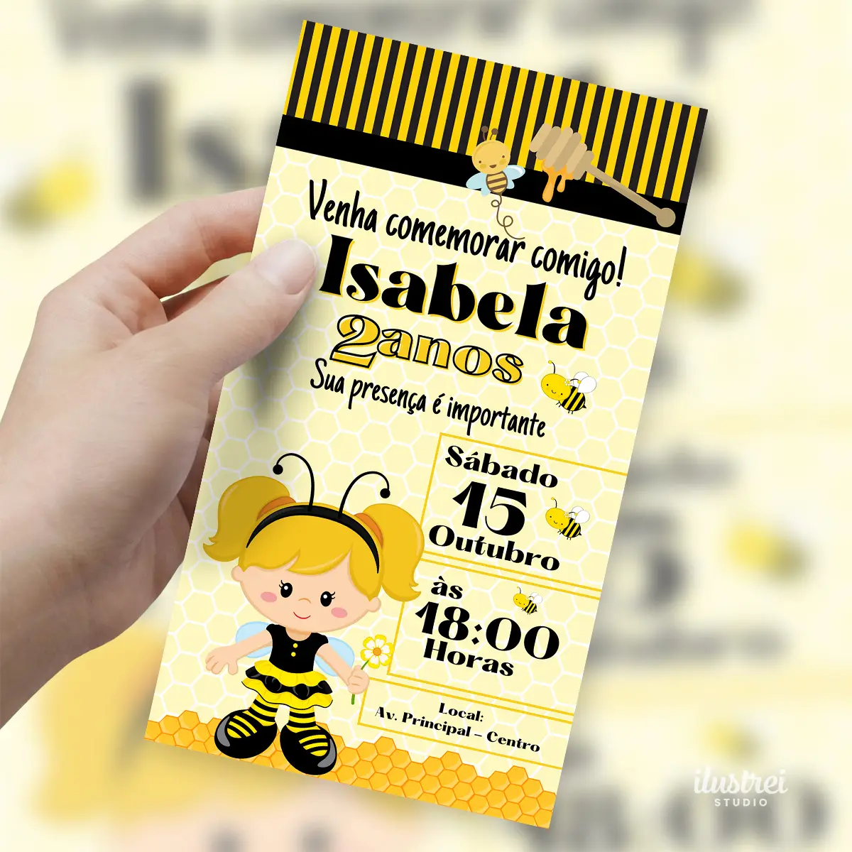 Convite Digital Abelhinha Festa Infantil 3 Convite Digital Abelhinha Festa Infantil 3