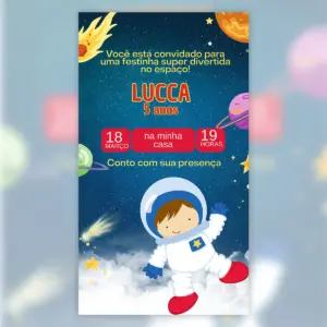 Convite Digital Astronauta Festa Infantil Espacial 33 Convite Digital Astronauta Festa Infantil Espacial 5
