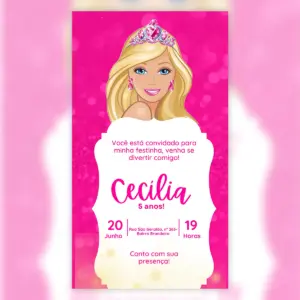 Convite Digital Barbie 3D Aniversário Infantil 11 Convite Digital Barbie 3d Aniversario Infantil 5