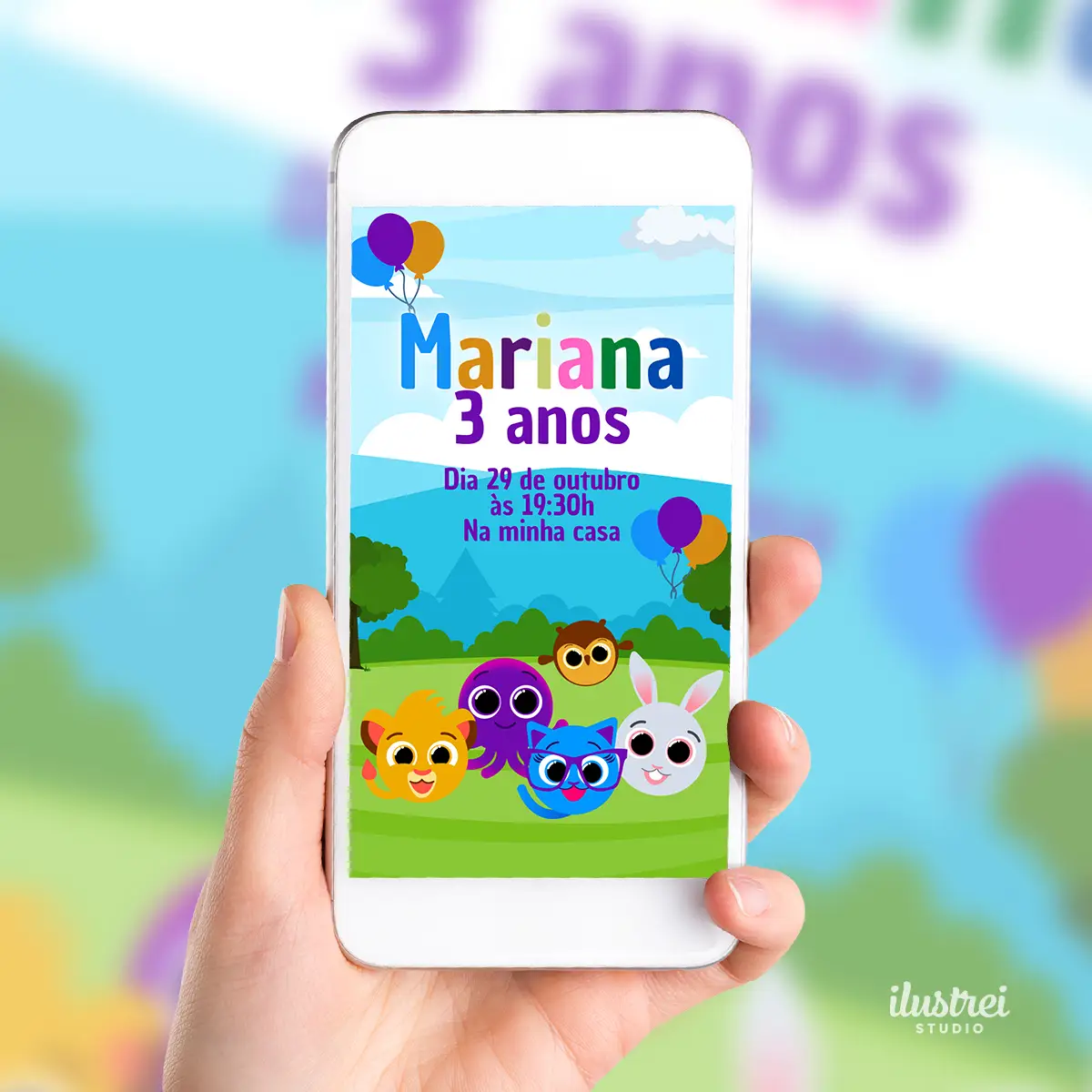 Convite Digital Bolofofos Animais Fofos Aniversário 2 Convite Digital Bolofofos Animais Fofos Aniversario 4