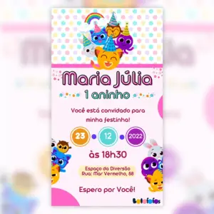 Convite Digital Bolofofos Aniversário Infantil 6 Convite Digital Bolofofos Aniversario Infantil 5