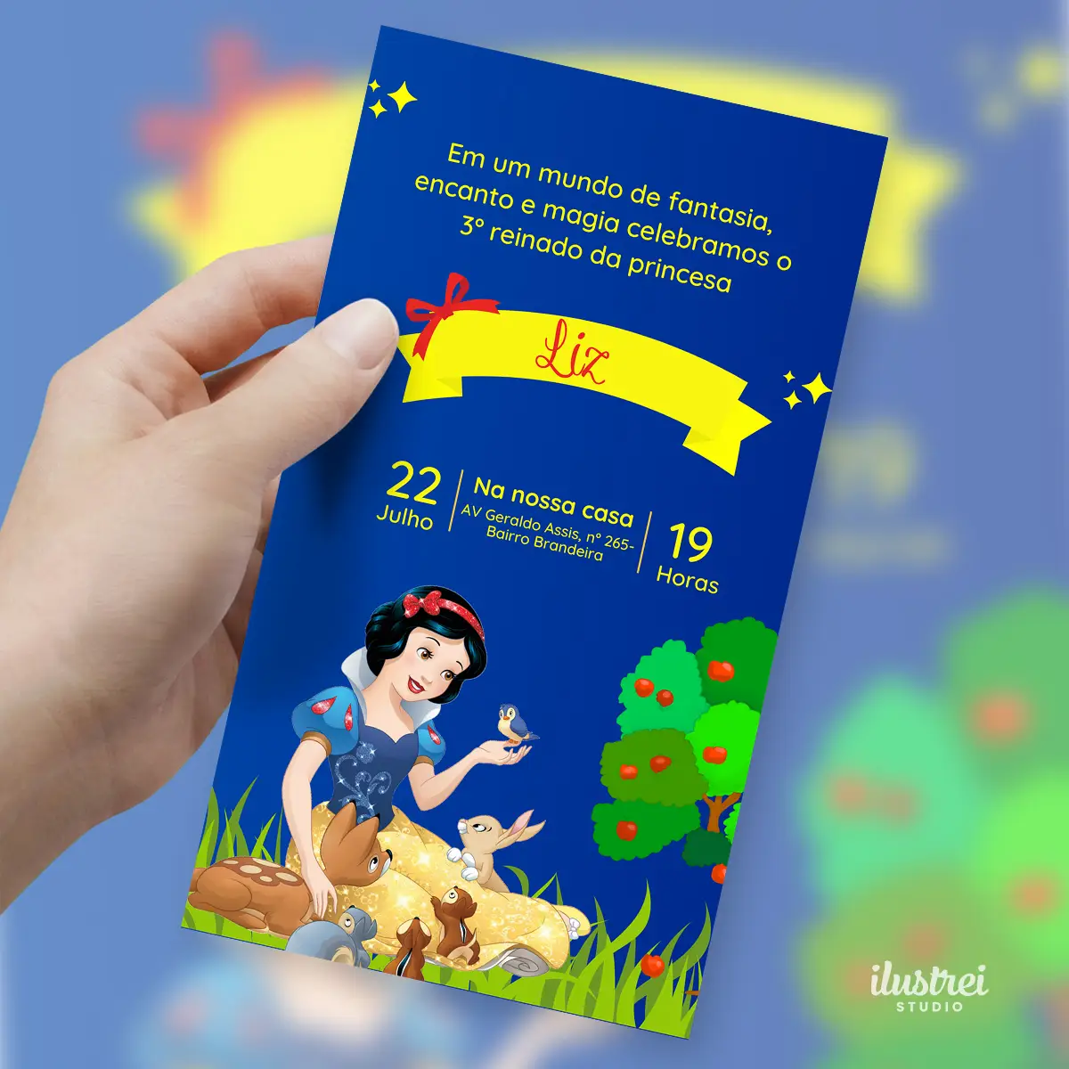 Convite Digital Branca de Neve Aniversário Princesa 3 Convite Digital Branca De Neve Aniversario Princesa 3
