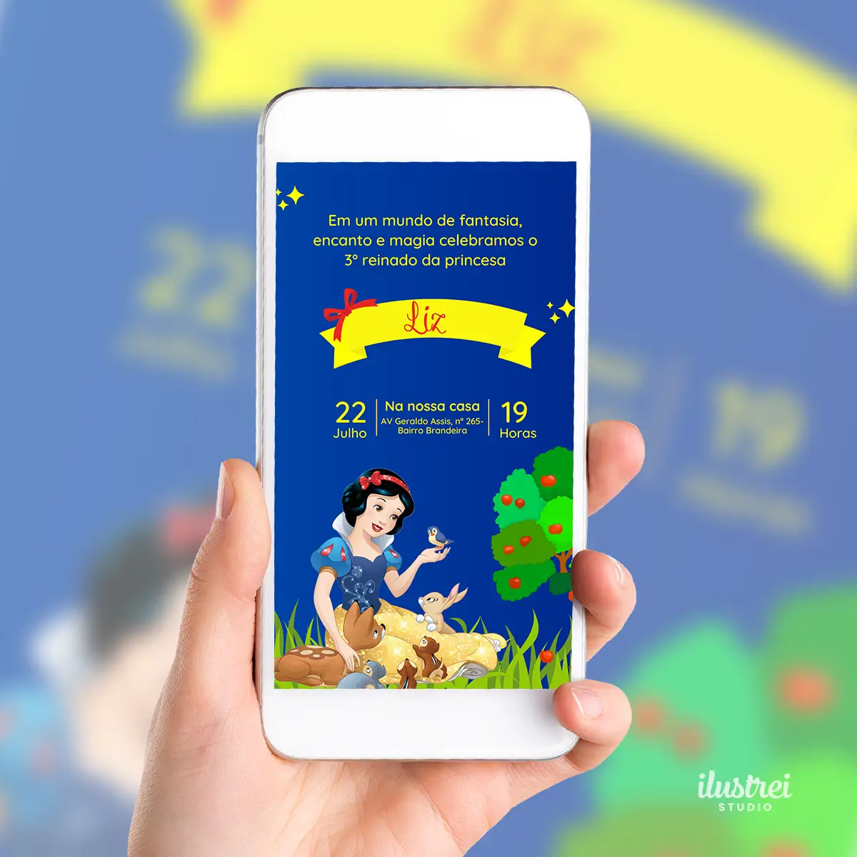 Convite Digital Branca de Neve Aniversário Princesa 2 Convite Digital Branca De Neve Aniversario Princesa 4