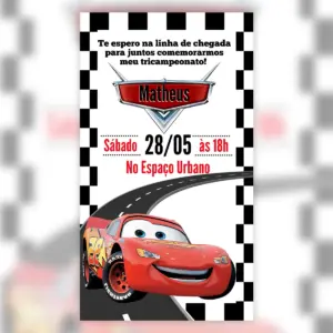 Convite Digital Carros Aniversário Infantil 5 Convite Digital Carros Aniversario Infantil 5