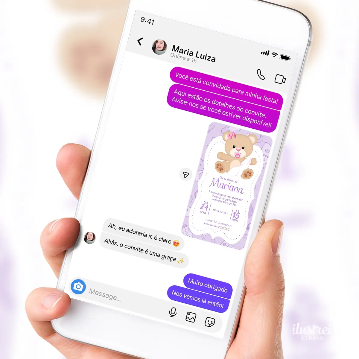 Convite Digital Chá de Bebê Ursinho Fofinho 5 Convite Digital Chá de Bebê Ursinho Fofinho
