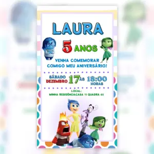 Convite Digital Divertidamente Tema Inside Out 26 Convite Digital Divertidamente Tema Inside Out 5