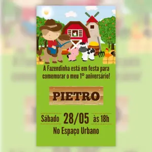 Convite Digital Fazendinha Festa Infantil 34 Convite Digital Fazendinha Festa Infantil 5