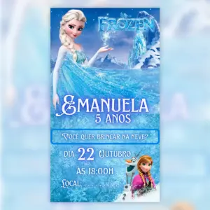 Convite Digital Frozen Elsa Aniversário 3D 32 Convite Digital Frozen Elsa Aniversario 3d 5