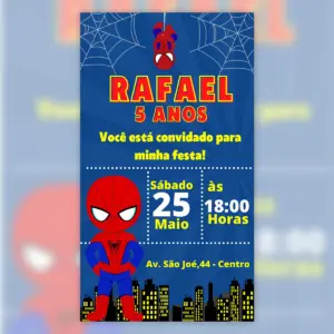 Convite Digital Homem Aranha Fofo Festa Infantil 7 Convite Digital Homem Aranha Fofo Festa Infantil 5
