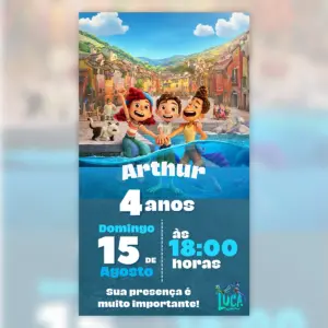 Convite Digital Luca Tema Festa Infantil 5