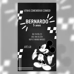 Convite Digital Mickey Mouse Aniversario Infantil 5