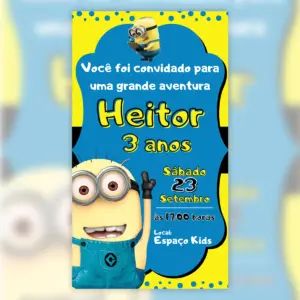 Convite Digital Minions Aniversário Personalizado 34 Convite Digital Minions Aniversario Personalizado 5